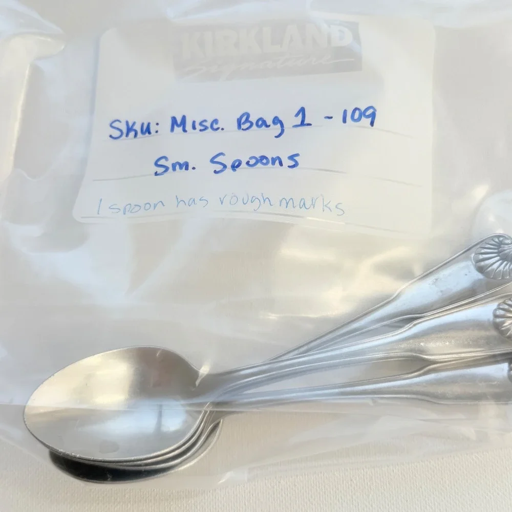 Oneida Teaspoons Unisex 6in Silver Good Chateau Shell Stainless Set of 4 109